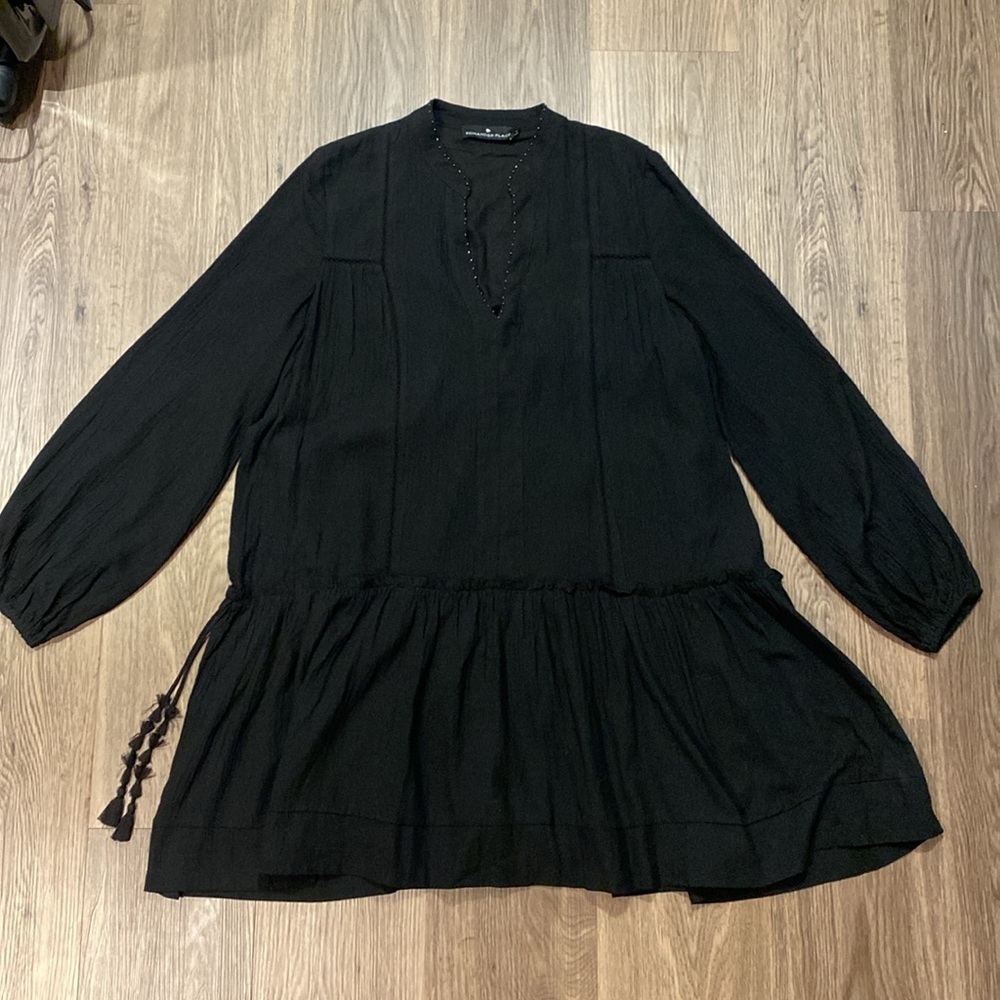 Tuckernuck POMANDER PLACE Black Ophelia Beach Coverup Resort Dress Drop Waist M - Picture 9 of 13